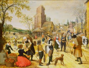 A Village Kermesse by Sebastian Vrancx